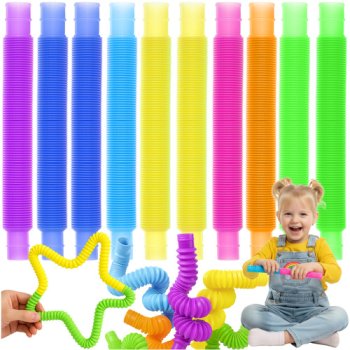Сенсорные трубки Pop Tubes антистресс, 10 шт. Kruzzel 26693
