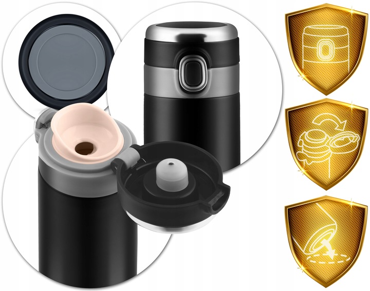 Вакуумная бутылка, термос 450 мл Berdsen BD-786, Чёрный | Vacuum Bottle Thermos (8)