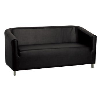 Gabbiano M021 Диван для Комнаты Ожидания в Салоне Красоты, чёрный | Sofa for the Waiting Room in the Beauty Salon