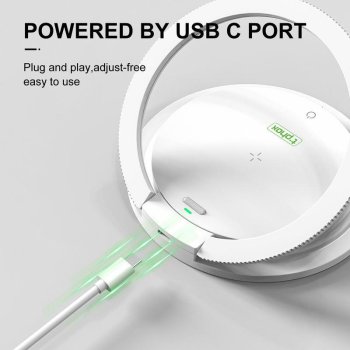 Ночник с беспроводной зарядкой T-Phox SL-603 15W, белый