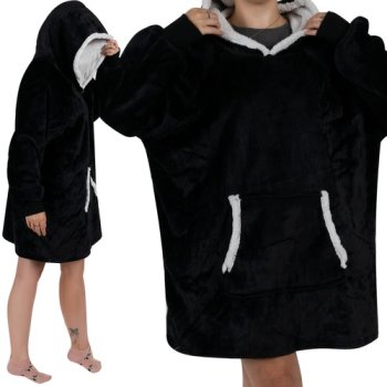 Толстовка XXL, плед Ruhhy 24403, Чёрный
