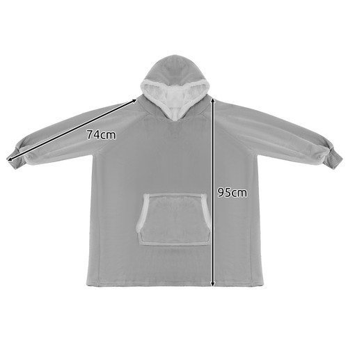 Толстовка XXL - серое одеяло Ruhhy 24402 (1)