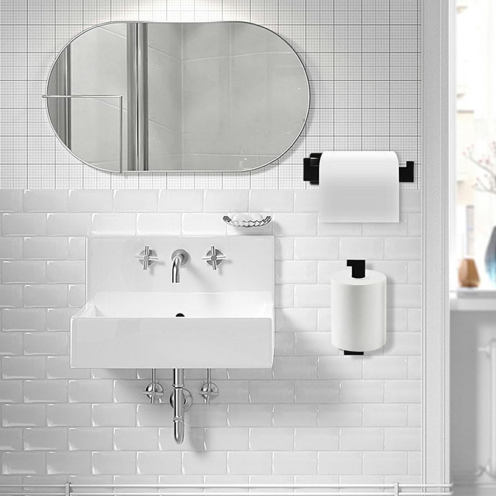 Держатель из нержавеющей стали для туалетной бумаги, Чёрный | Toilet... (0)