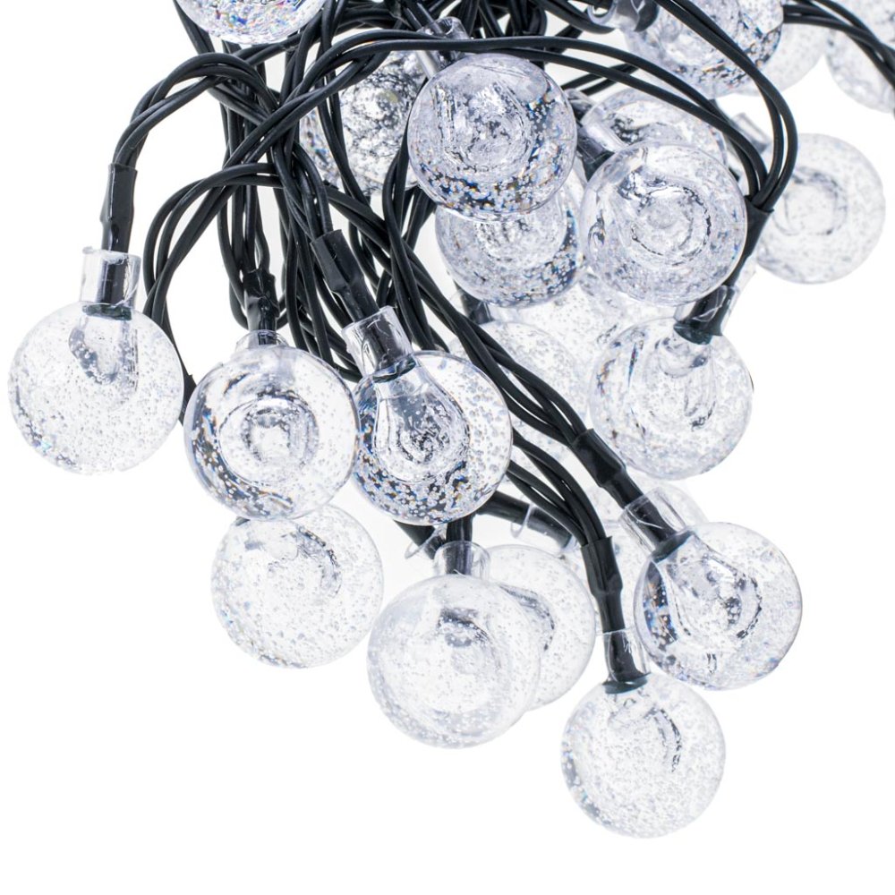 Садовые фонарики-шары, гирлянда с солнечной панелью 7м 50 LED,... (0)