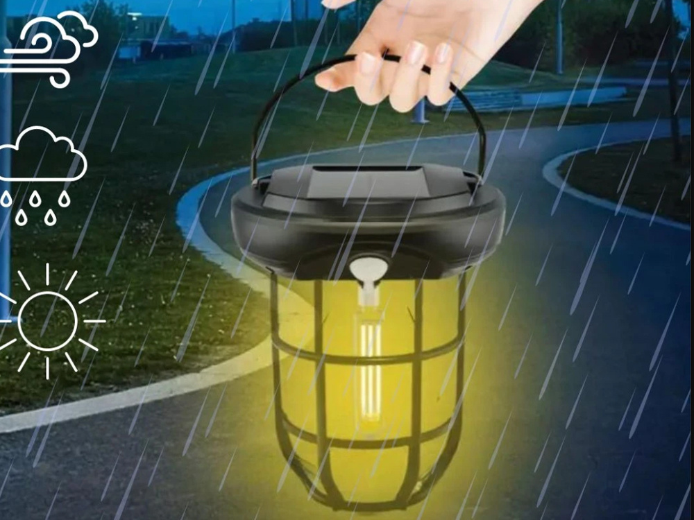 Солнечная лампа с датчиком движения в сумерках 3 режима LED 1800lm... (1)