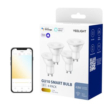 Yeelight GU10 Регулируемая Лампа, Белая 4 шт. | Dimmable Bulb, White