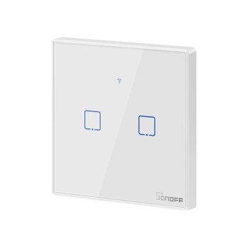 Sonoff T2EU2C Умный Сенсорный Выключатель 2 Канала Wi-Fi & RF