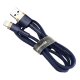 Baseus Cafule USB to Apple iPhone Lightning Data Charging Cable 1.5A, 2m, Gold+Dark Blue | Провод для...