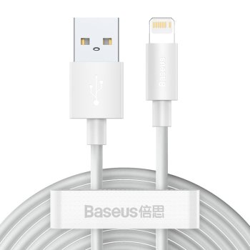 Baseus 2x USB - Apple iPhone Lightning Data Charging Cable 1,5m, White | Провод для Зарядки...