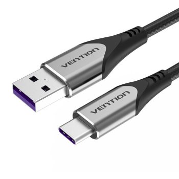 Кабель USB-C на USB 2.0 Vention COFHG 5A 1.5м Серый