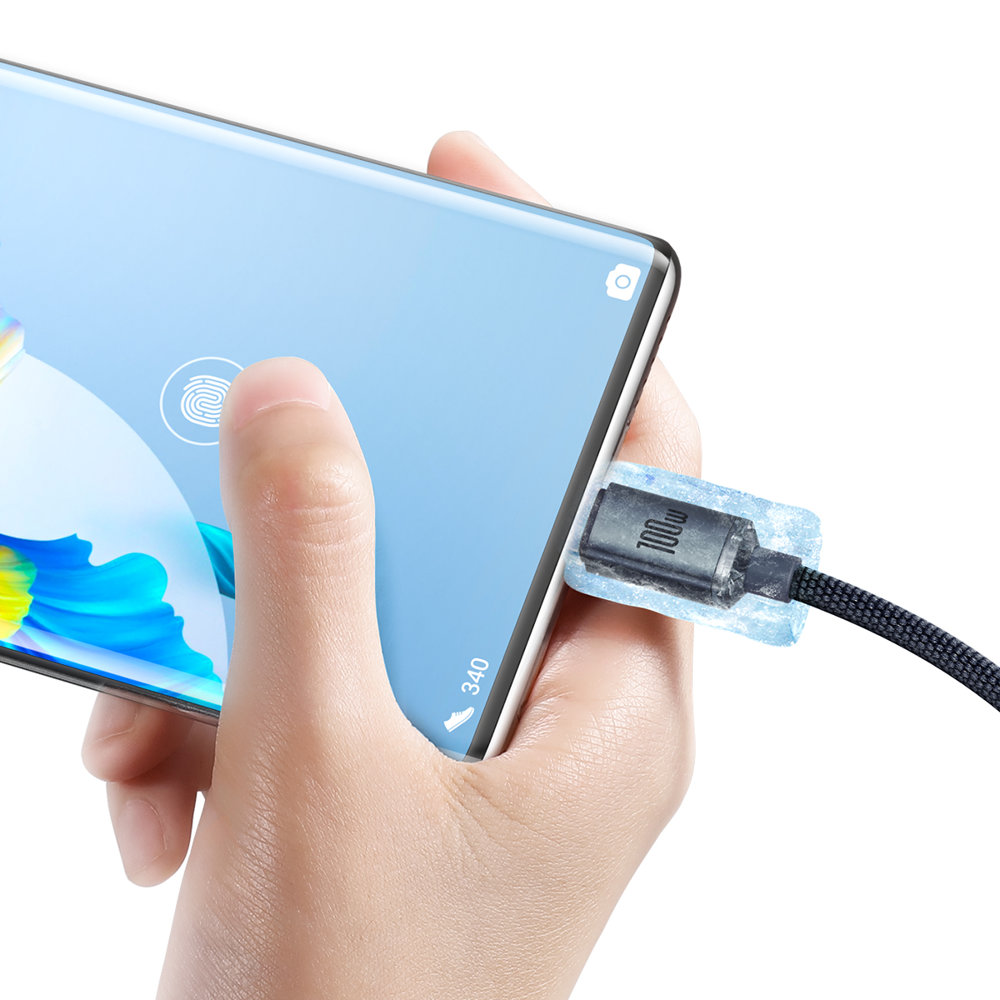 Baseus Crystal Shine USB Type C Data Charging Cable 100W, 2m, Black | Провод для Зарядки... (0)