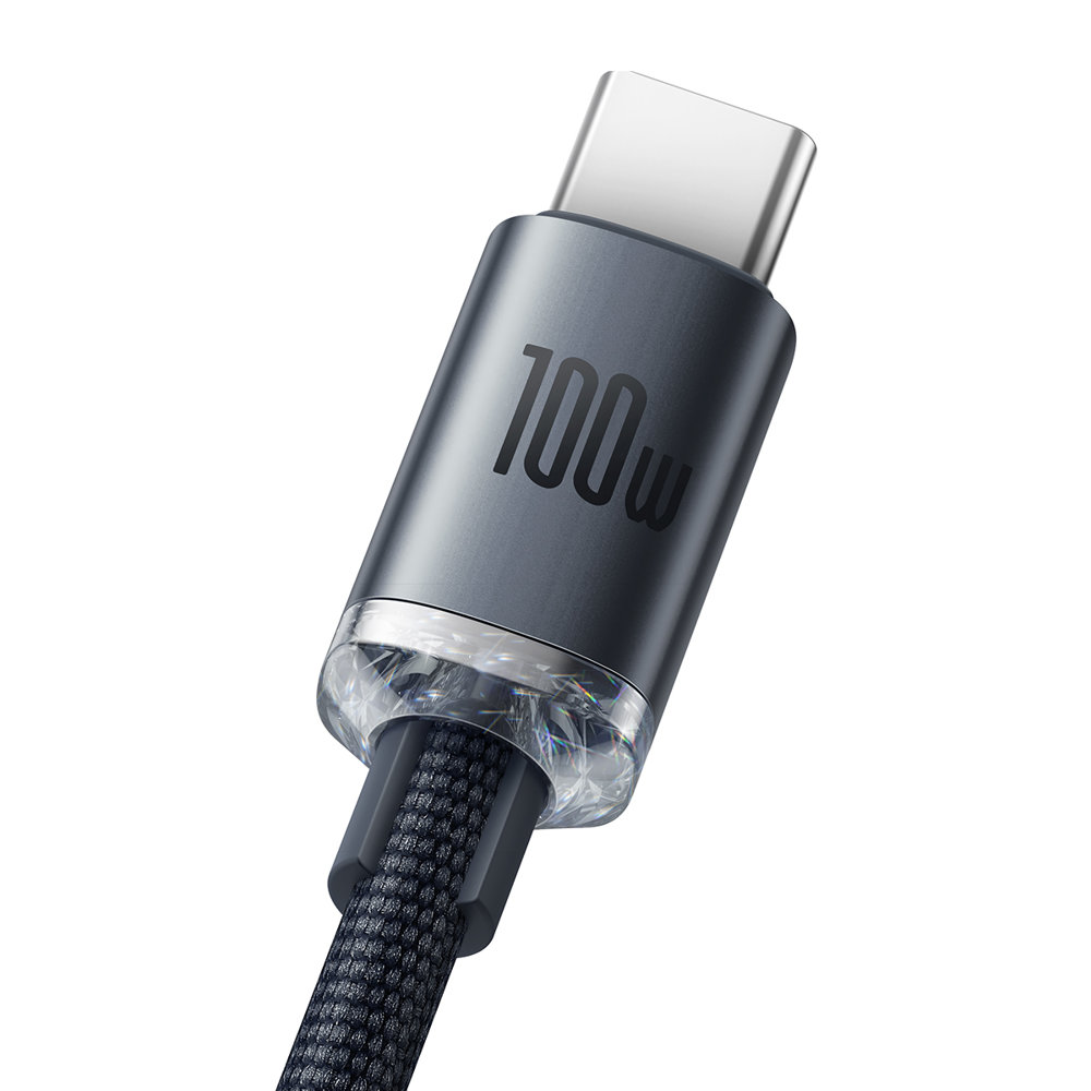 Baseus Crystal Shine USB Type C Data Charging Cable 100W, 2m, Black | Провод для Зарядки... (1)