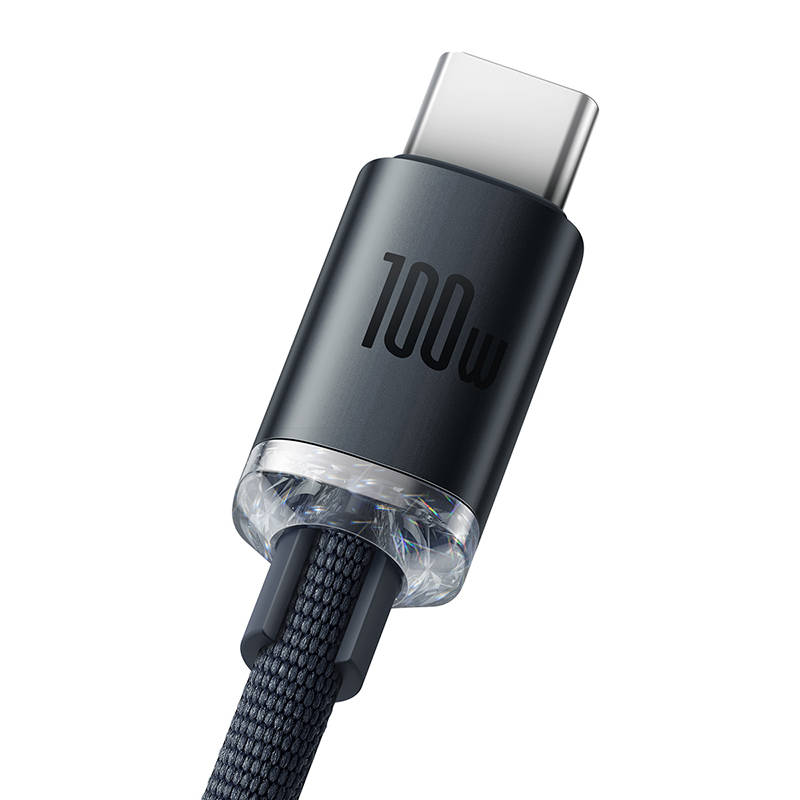 Baseus Crystal Shine USB Type C Data Charging Cable 100W, 1.2m, Blue | Провод для Зарядки... (0)
