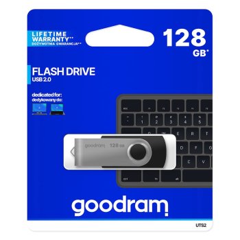 Goodram Pendrive Flash Drive 128GB USB 2.0, Black | Флешка