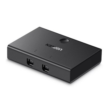 Ugreen USB 2.0 to 2x USB Type B HUB Sharing Switch Box, Black | Адаптер Переключатель...