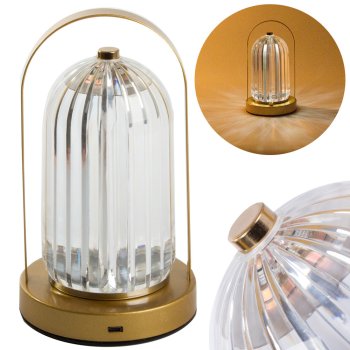 Настольная ночная LED лампа-кристалл с сенсорным управлением и 3...