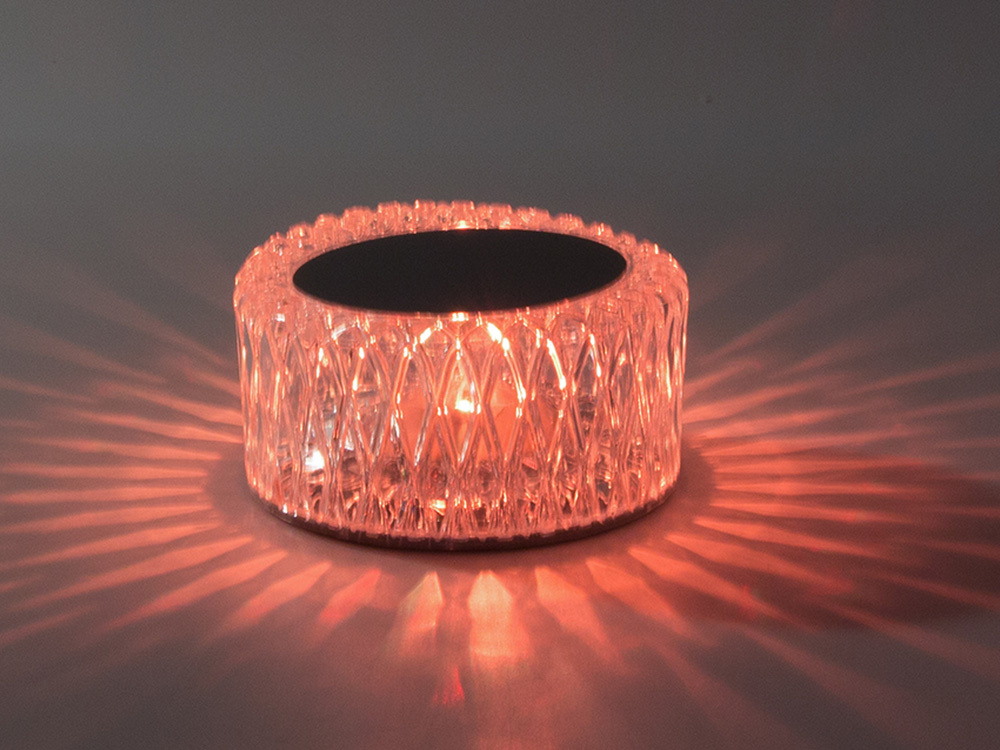 LED настольная ночная лампа с кристаллом и RGB подсветкой, USB, пульт (3)