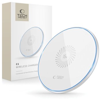 Индукционное зарядное устройство Tech-Protect QI15W-C1 15W - белое