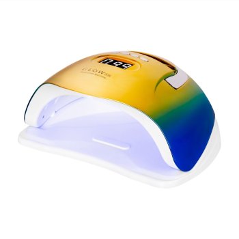 UV/LED лампа для маникюра и педикюра Glow F2 ZN 220 W, Золотисто–синяя (57...