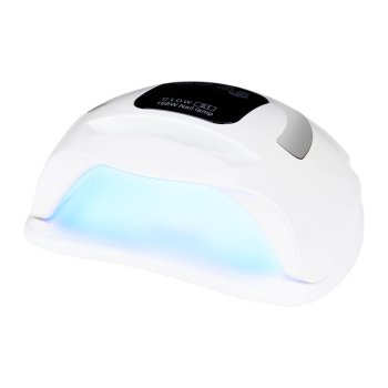 UV/LED лампа для маникюра и педикюра Glow S1 168 W, Серебристая (36 LED, Dual LED,...