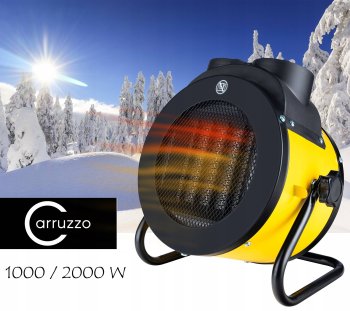 Электрический Обогреватель Тепловентилятор Carruzzo, 1000/2000 Вт | Electric...