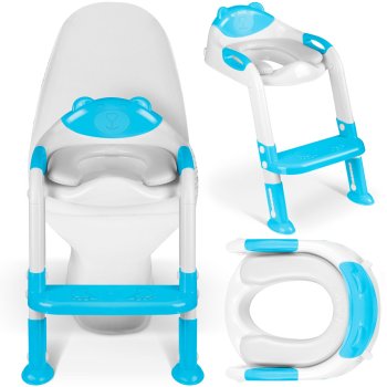 Детская Накладка на Унитаз с Лестницей, Сиденье, Синяя (Ricokids 729200)