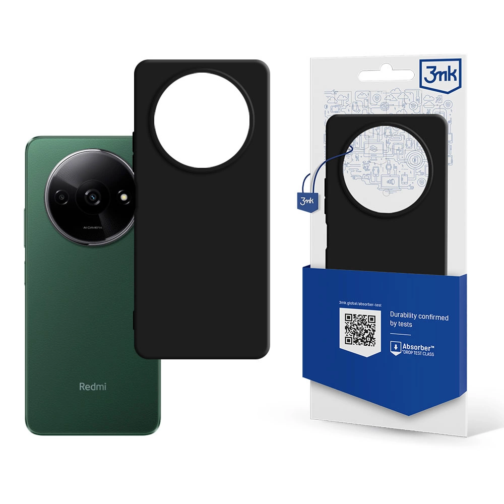 Xiaomi Redmi A3 3MK Matt Case Cover, Black | Матовый Чехол Кейс Бампер Обложка для Телефона