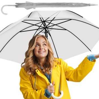 Прозрачный белый зонтик | Transparent White Umbrella