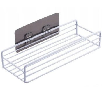 Самоклеящаяся Полка Для Кухни Ванной 27,5 см, Белая | Self-Adhesive Kitchen Shelf