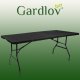 Saliekamais dārza galds 180cm, Melns | Folding Garden Table