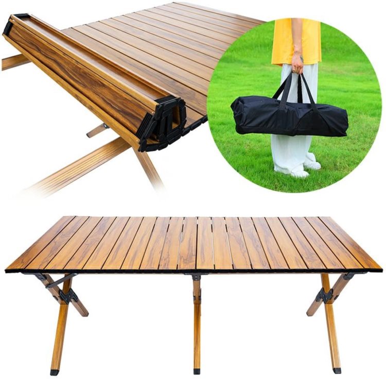 Alumīnija saliekamais piknika tūrisma galds, 120x60cm | Aluminium Picnic Folding Table (4)