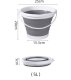 Salokāms Silikona Spainis ar Rokturi, 5L | Collapsible Foldable Silicone Bucket
