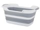 Silikona Saliekamā Bļoda ar Ūdens Noteku | Silicone Folding Bowl with Drain