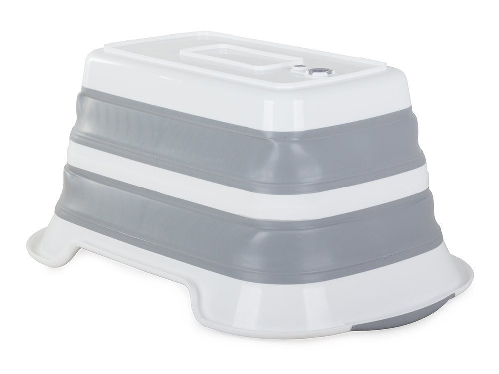 Silikona Saliekamā Bļoda ar Ūdens Noteku | Silicone Folding Bowl with Drain (0)