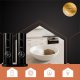 Elektriskās sāls un piparu dzirnaviņas ar regulējamu rupjumu un LED, 2 gab., melnas