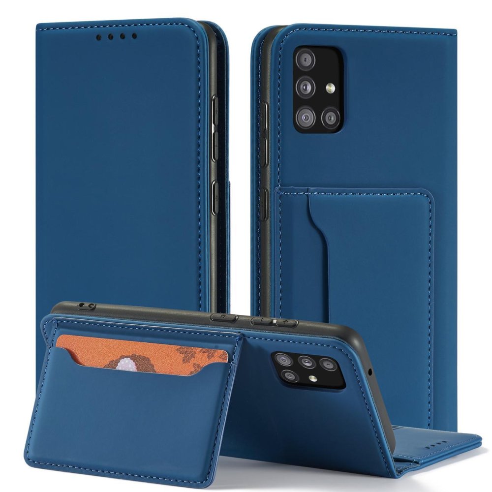 Samsung Galaxy A12 (SM-A125F/DSN) Magnet Card Pouch Wallet Book Case Cover, Blue | Telefona Vāciņš Maciņš Apvalks... (2)