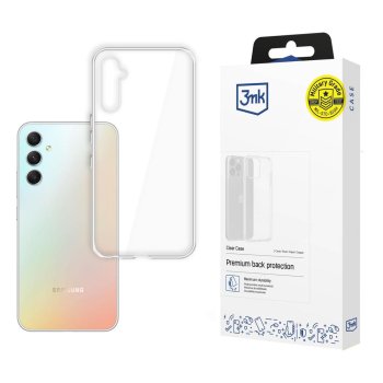 Samsung Galaxy A34 (SM-A346) 3MK Clear Case Cover, Transparent | Caurspīdīgs Silikona Vāciņš Maciņš Apvalks...