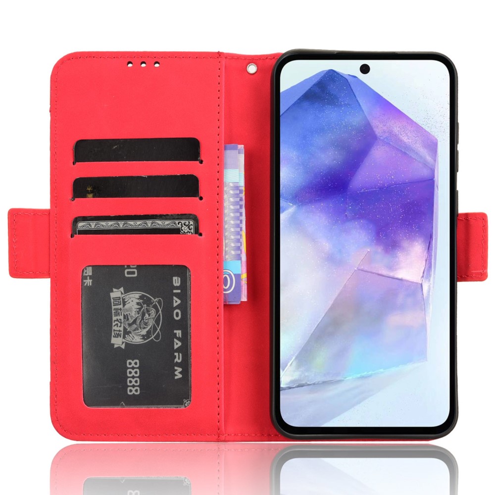 Samsung Galaxy A35 ( SM-A356E/DS ) Multiple Card Slots Design Wallet Stand Leather Book Case Cover, Red | Telefona... (0)