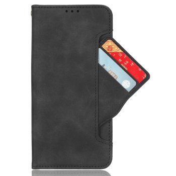 Samsung Galaxy A35 ( SM-A356E/DS ) Multiple Card Slots Design Wallet Stand Leather Book Case Cover, Black | Telefona...