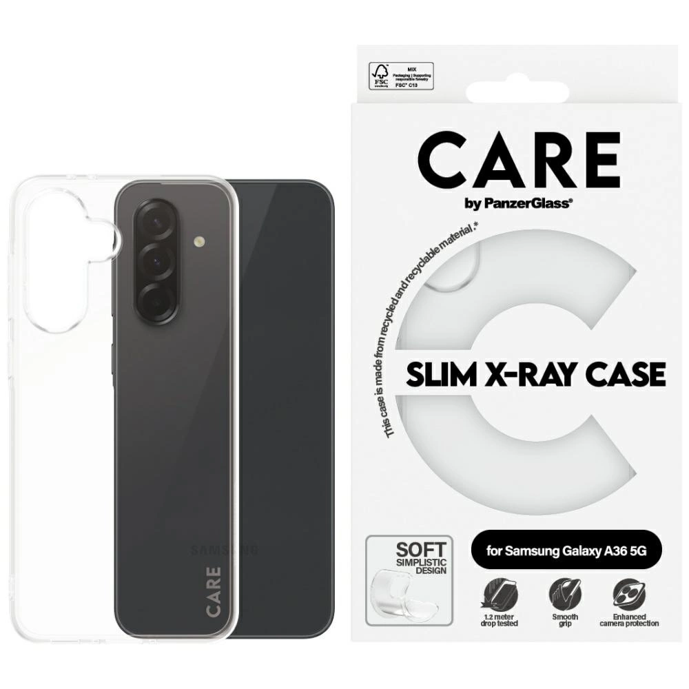 CARE by PanzerGlass Fashion X-Ray maciņš Samsung Galaxy A36 5G - Caurspīdīgs | Phone Case Cover Transparent