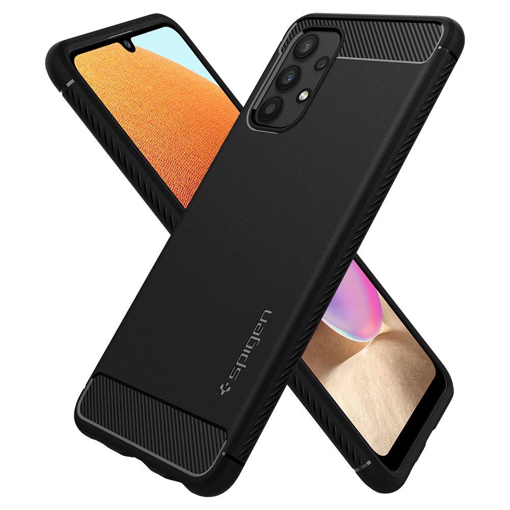 Samsung Galaxy A52 (SM-A525F/DS) / A52s (SM-A528B) Spigen Rugged Armor Case Cover, Black | Telefona Maciņš Vāks... (2)