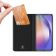 Samsung Galaxy A55 ( SM-A556B/DS ) DUX DUCIS Skin Pro Leather Phone Case Cover, Black | Telefona Vāciņš Maciņš...