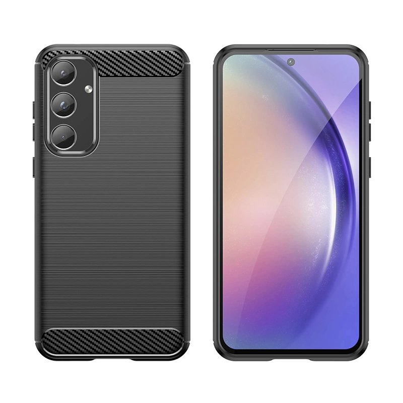 Samsung Galaxy A55 ( SM-A556B/DS ) Carbon Flexible Cover TPU Case, Black | Telefona Maciņš Vāciņš Apvalks Bampers (1)