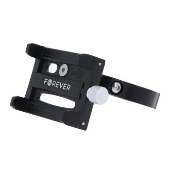 Forever BH-300 Alumīnija Velosipēdu Motociklu Skūteru Mopēdu Telefona Ierīču Turētājs, Melns | Aluminum Super Solid Stable Motorcycle Handlebar GPS Mount Phone Holder