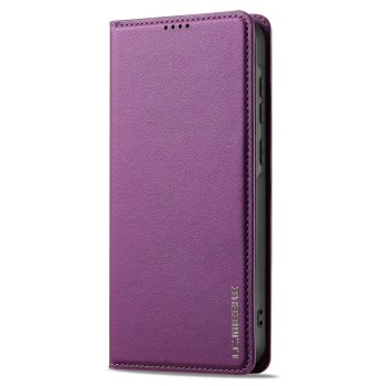 Samsung Galaxy A55 ( SM-A556B/DS ) LC.IMEEKE PU Leather Wallet Protective Book Case Cover, Purple | Telefona Vāciņš...