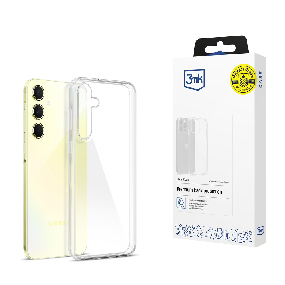 Samsung Galaxy A55 ( SM-A556B/DS ) 3MK Clear Case Cover, Transparent | Caurspīdīgs Silikona Vāciņš Maciņš...