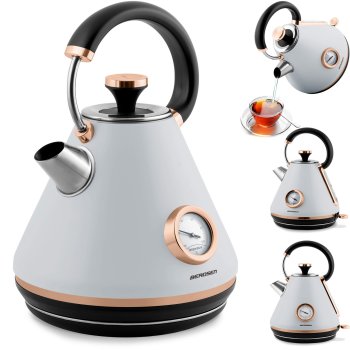 Berdsen BD-701 elektriskā tējkanna ar termometru, 1.7 L, pelēka