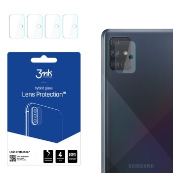 Samsung Galaxy A71 4G Aizmugurējās Kameras Aizsargstikls, 4 gab. | 3MK Lens Protection Back Camera Hybrid Glass...