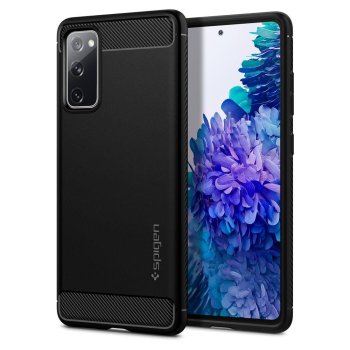 Samsung Galaxy S20 FE / S20 Lite Spigen Rugged Armor Case Cover, Black | Telefona Maciņš Vāks Apvalks Bampers