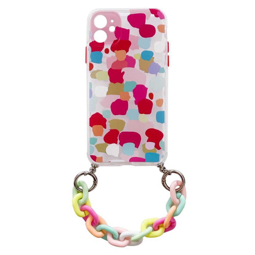 Krāsains ķēdes vāciņš elastīgs ar piekariņu Samsung Galaxy S20 FE 5G daudzkrāsains (2) | Color Chain Case gel...